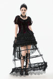 Gothic Black-red Thorn Rose Princess Capelet BW165