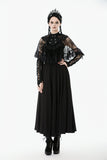 Gothic Lace Overlay Cape | Double Button Collar | Embroidered Lace Edging BW167