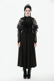 Gothic Lace Overlay Cape | Double Button Collar | Embroidered Lace Edging BW167