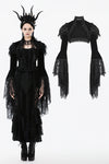 Noble Gothic Velvet Raven Cape BW168