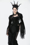 Noble Gothic Velvet Raven Cape BW168