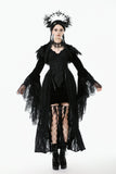 Noble Gothic Velvet Raven Cape BW168