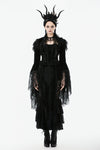 Noble Gothic Velvet Raven Cape BW168