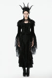 Noble Gothic Velvet Raven Cape BW168