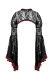 Gothic Black Red Baroque Lace Cardigan BW169