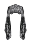 Gothic 3D Lace Bell Sleeve Cape BW176 - Gothlolibeauty