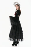 Gothic Court Style Velvet Shrug Lace-Spliced Flare Sleeve Bolero BW179