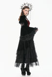 Gothic Court Style Velvet Shrug Lace-Spliced Flare Sleeve Bolero BW179