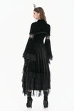 Gothic Court Style Velvet Shrug Lace-Spliced Flare Sleeve Bolero BW179