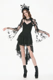 Gothic  Ruffled Butterfly Embroidery Sheer Lace Bolero BW181
