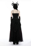 Gothic blood velvet wrap tasseled corset CW070