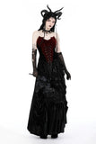 Gothic scarlet bats corset CW071