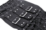 Dark heavy metal leather underbust corset CW083