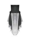 Industrial Grommet Lace-Up High-low Corset with Mesh Hem CW098