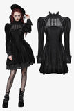 Gothic Velvet Lace Long-Sleeve Dress DW1006