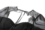 Black Gothic Mesh Patchwork Back Lace-up Everyday Dress DW1007