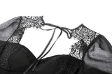 Black Gothic Mesh Patchwork Back Lace-up Everyday Dress DW1007