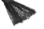 Black Gothic Mesh Patchwork Back Lace-up Everyday Dress DW1007