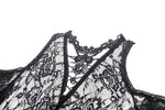 Black Gothic Asymmetrical Lace Rhinestone Neckline Off-Shoulder   Dress DW1017