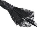 Black Gothic Asymmetrical Lace Rhinestone Neckline Off-Shoulder   Dress DW1017