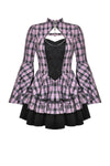Big Pink Butterfly Doll Bell-Sleeve Dress DW1021