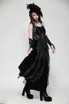 Romantic Gothic Sexy Hollow Waist  Maxi Dress DW1022