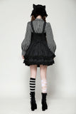 Dark striped double-breasted doll dress DW1026