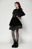 Gothic velvet lace patchwork schoolgirl dress DW1027