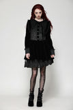 Gothic velvet lace patchwork schoolgirl dress DW1027