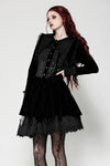 Gothic velvet lace patchwork schoolgirl dress DW1027