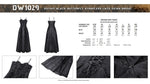 Gothic black butterfly strapless lace gown dress DW1029