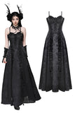 Gothic black butterfly strapless lace gown dress DW1029