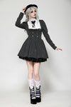 Striped ruffle scholarly academy dress DW1031