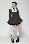 Striped ruffle scholarly academy dress DW1031