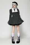 Striped ruffle scholarly academy dress DW1031