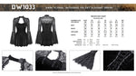 Dark floral jacquard velvet elegant dress DW1033