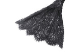 Black Gothic Rose Vine Lace Tail Dress DW1034