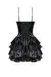 Punk Shiny PU Leather Layered Dress DW1035