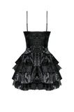 Punk Shiny PU Leather Layered Dress DW1035
