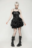 Punk Shiny PU Leather Layered Dress DW1035