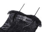 Punk Shiny PU Leather Layered Dress DW1035