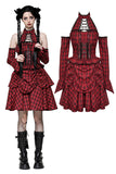 Lolita red and black plaid dress DW1036