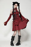 Lolita red and black plaid dress DW1036