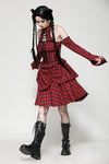 Lolita red and black plaid dress DW1036