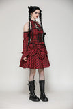 Lolita red and black plaid dress DW1036