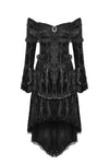 Elegant Gothic Cross Embroidered Velvet Dress DW1037