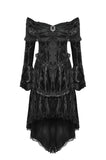 Elegant Gothic Cross Embroidered Velvet Dress DW1037