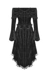 Elegant Gothic Cross Embroidered Velvet Dress DW1037