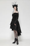 Elegant Gothic Cross Embroidered Velvet Dress DW1037