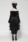 Elegant Gothic Cross Embroidered Velvet Dress DW1037